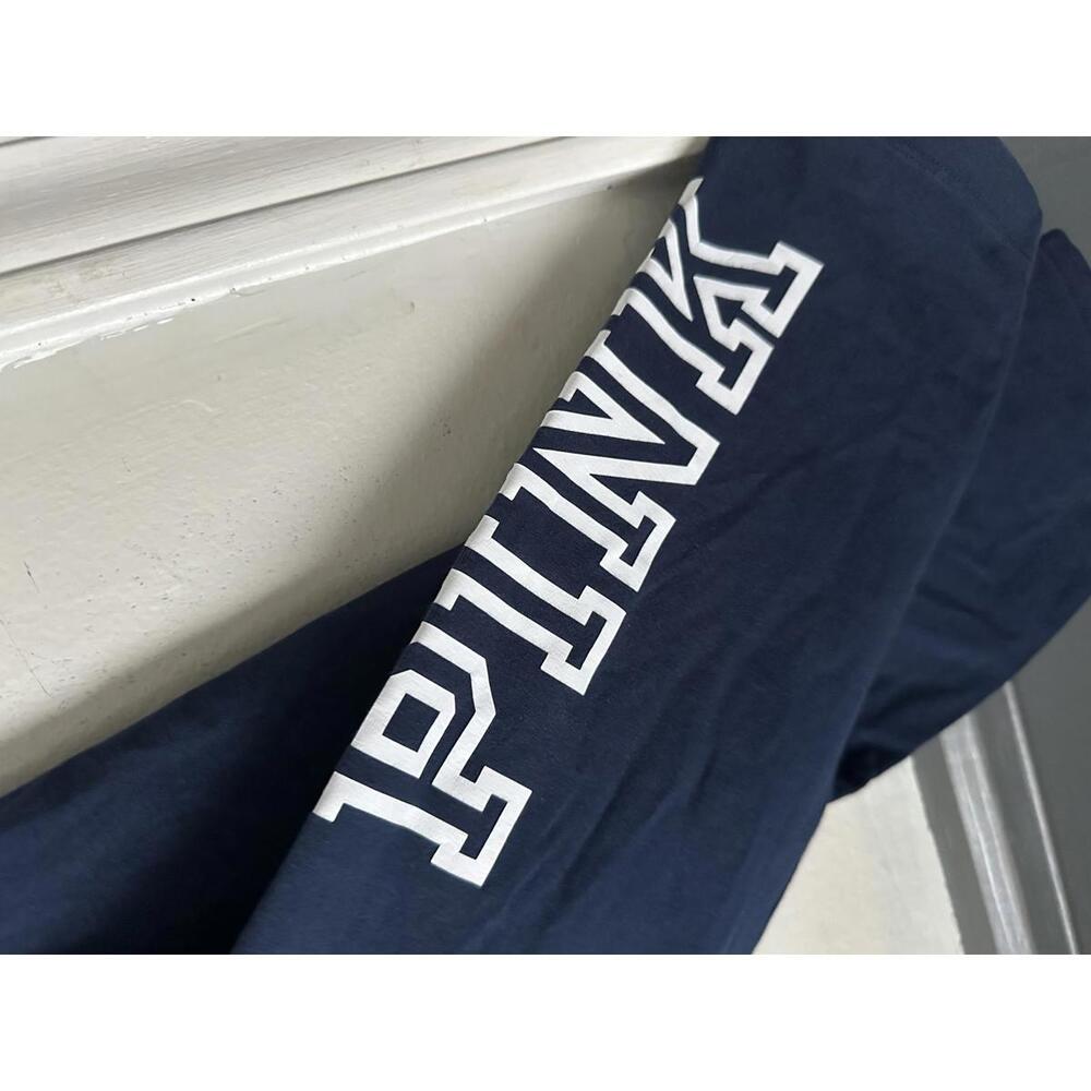 Victoria's Secret PINK Navy Blue Leggings with White Logo
